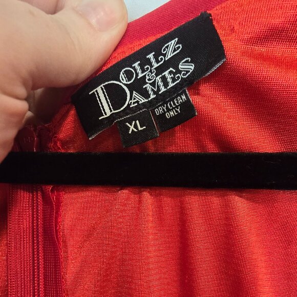 Dollz and Dames Red Pin-up Dress Size XL - Picture 3 of 7